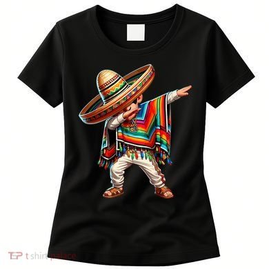 Mexican Boy Dabbing Poncho Cinco De Mayo T Women's T-Shirt