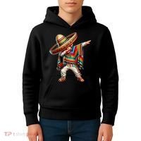 Mexican Boy Dabbing Poncho Cinco De Mayo T Kids Hoodie thumb 4