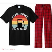 My Boat Doesnt Run On Thanks Retro Funny Boating Pajama Set thumb 0