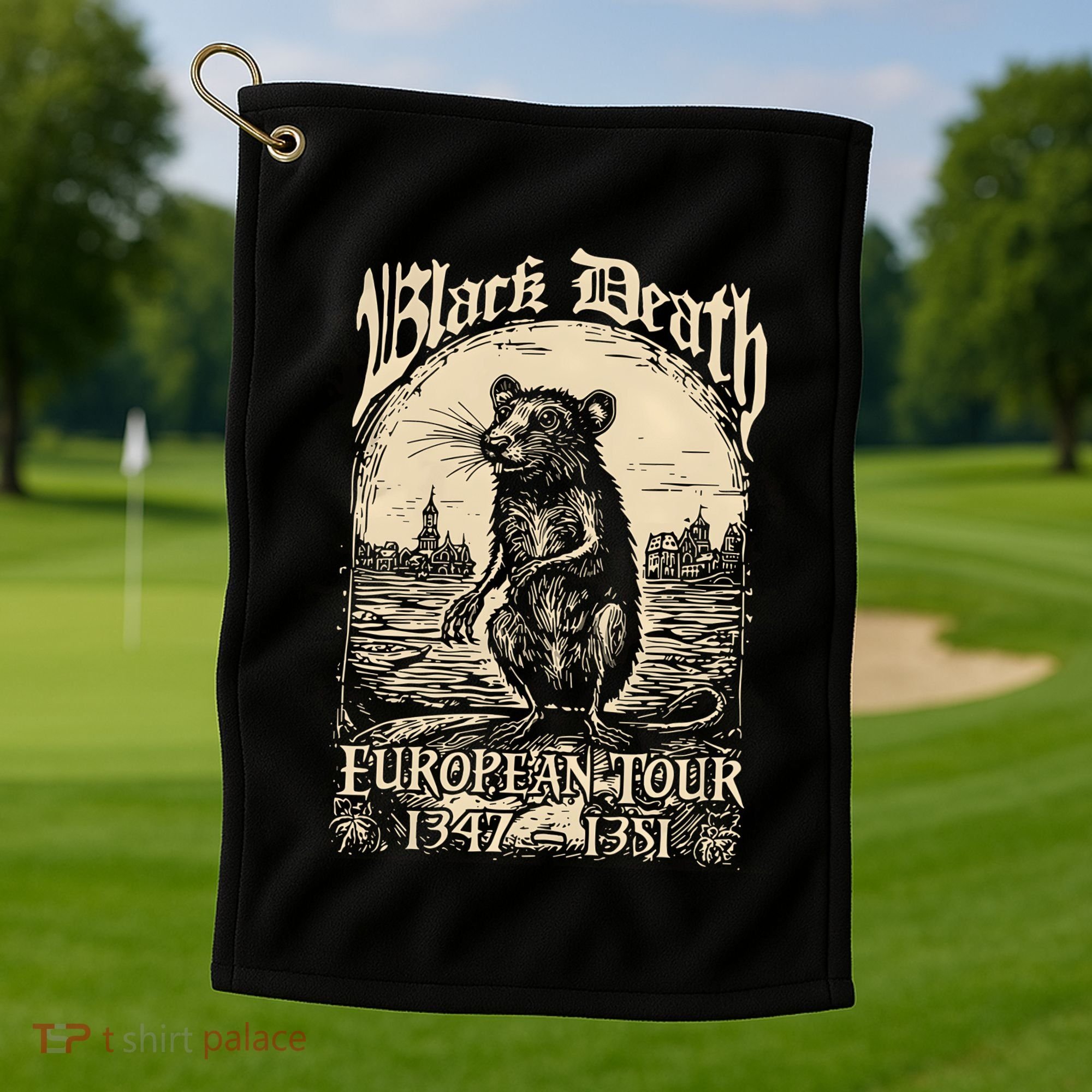 Mouse Black Death European 1347 1351 Golf Towel