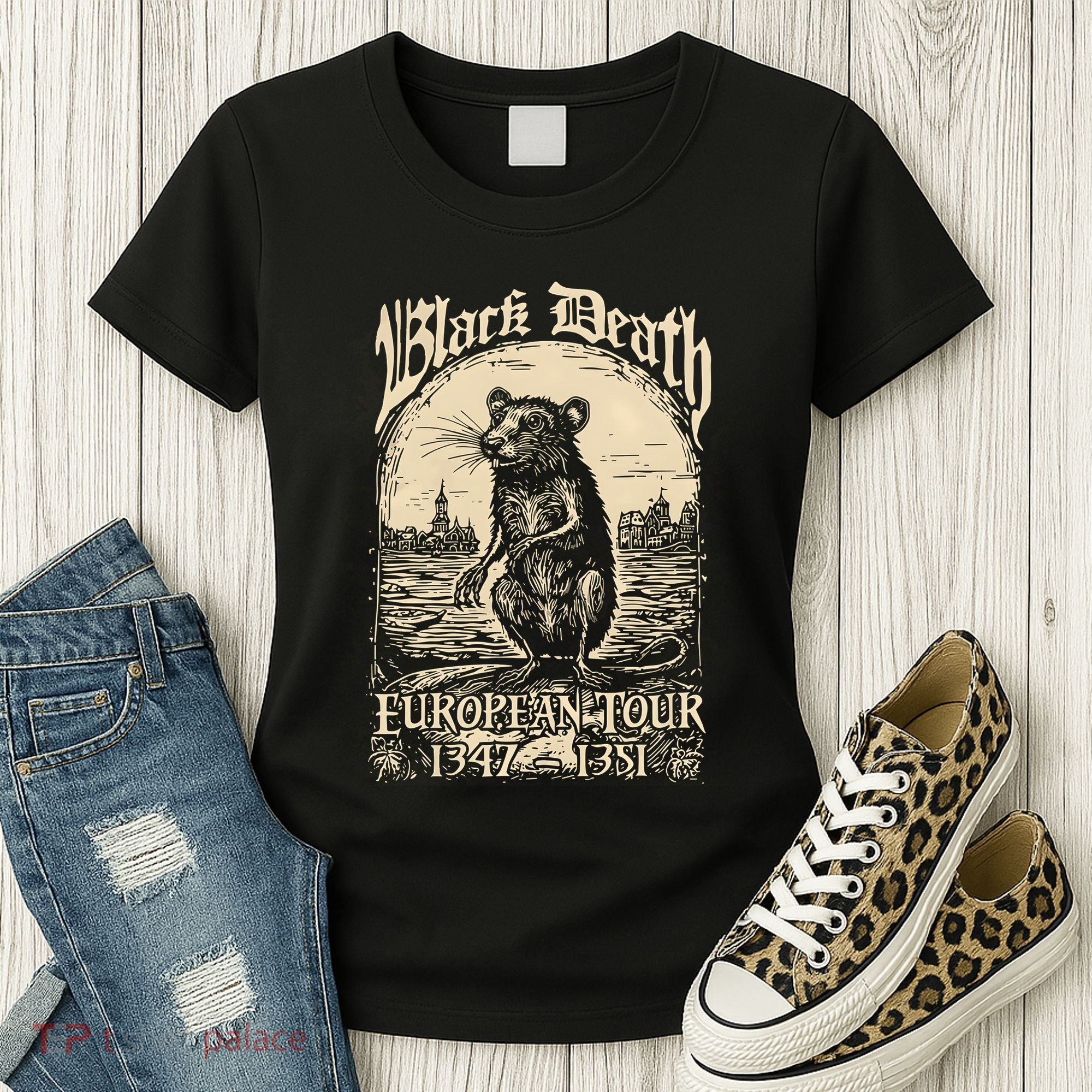 Mouse Black Death European 1347 1351 Women's T-Shirt