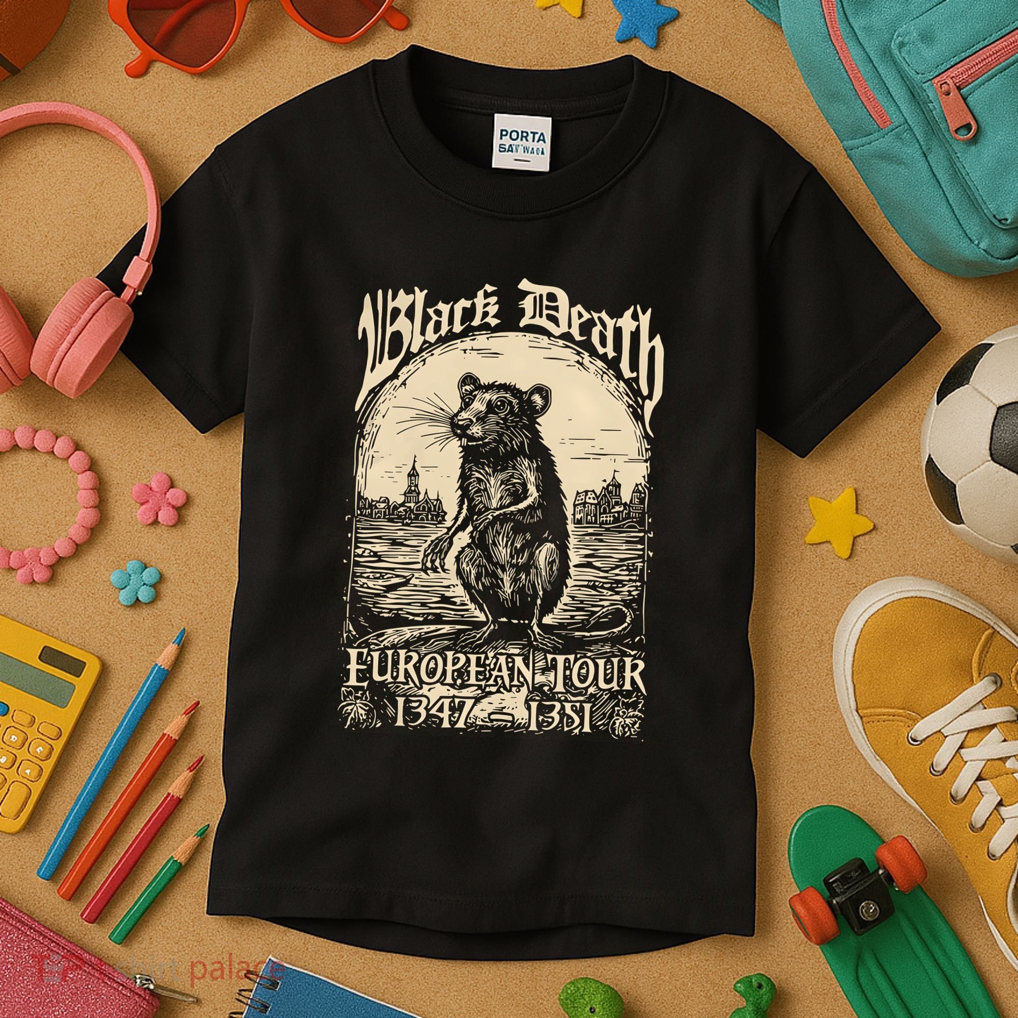 Mouse Black Death European 1347 1351 Kids T-Shirt