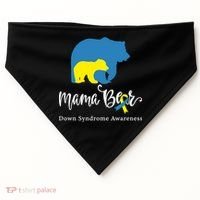 Mama Bear, Down Syndrome Awareness For Mom USA-Made Doggie Bandana thumb 0