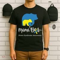 Mama Bear, Down Syndrome Awareness For Mom T-Shirt thumb 6