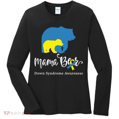 Mama Bear, Down Syndrome Awareness For Mom Women's Long Sleeve Shirt