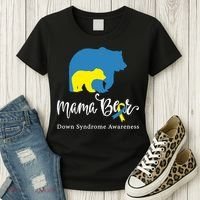 Mama Bear, Down Syndrome Awareness For Mom Women's T-Shirt thumb 3