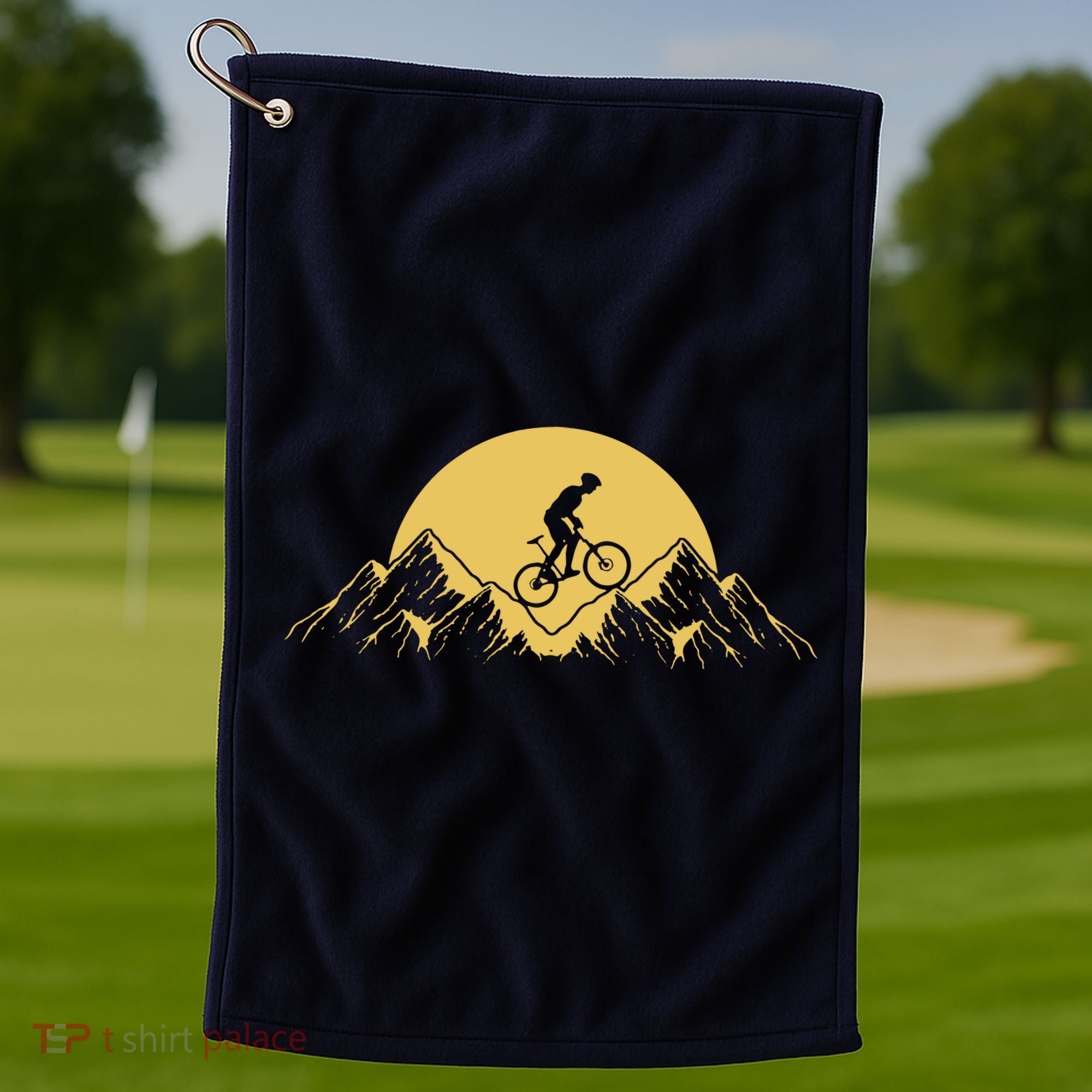 Mountain Bike Downhill Golf Towel