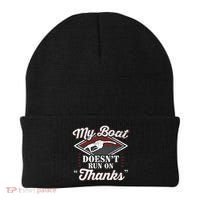My Boat Doesnt Run On Thanks Motorboat Ship Yacht Beanie thumb 0