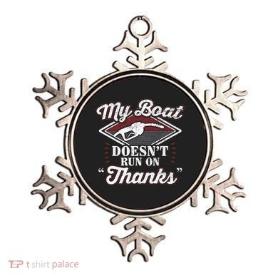 My Boat Doesnt Run On Thanks Motorboat Ship Yacht Ornament