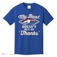 My Boat Doesnt Run On Thanks Motorboat Ship Yacht Kids T-Shirt thumb 0