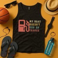 My Boat Doesn_t Run On Thanks Boating Gifts Boat Owners Tank Top thumb 4