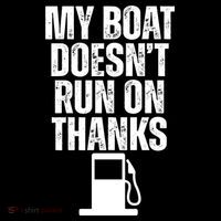 My Boat Doesnt Run On Thanks USA-Made Doggie Bandana thumb 2