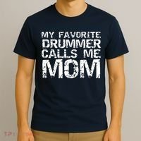 Marching Band Drumline Mom My Favorite Drummer Calls Me Mom T-Shirt thumb 3