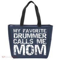 Marching Band Drumline Mom My Favorite Drummer Calls Me Mom Tote Bag thumb 0
