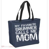 Marching Band Drumline Mom My Favorite Drummer Calls Me Mom Tote Bag thumb 2