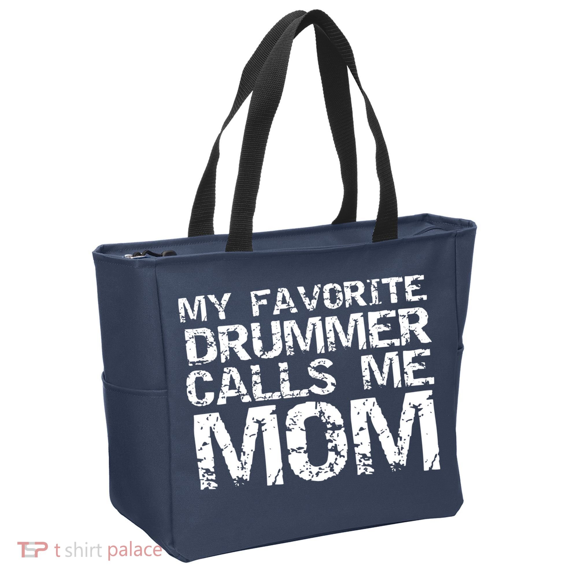 Marching Band Drumline Mom My Favorite Drummer Calls Me Mom Tote Bag