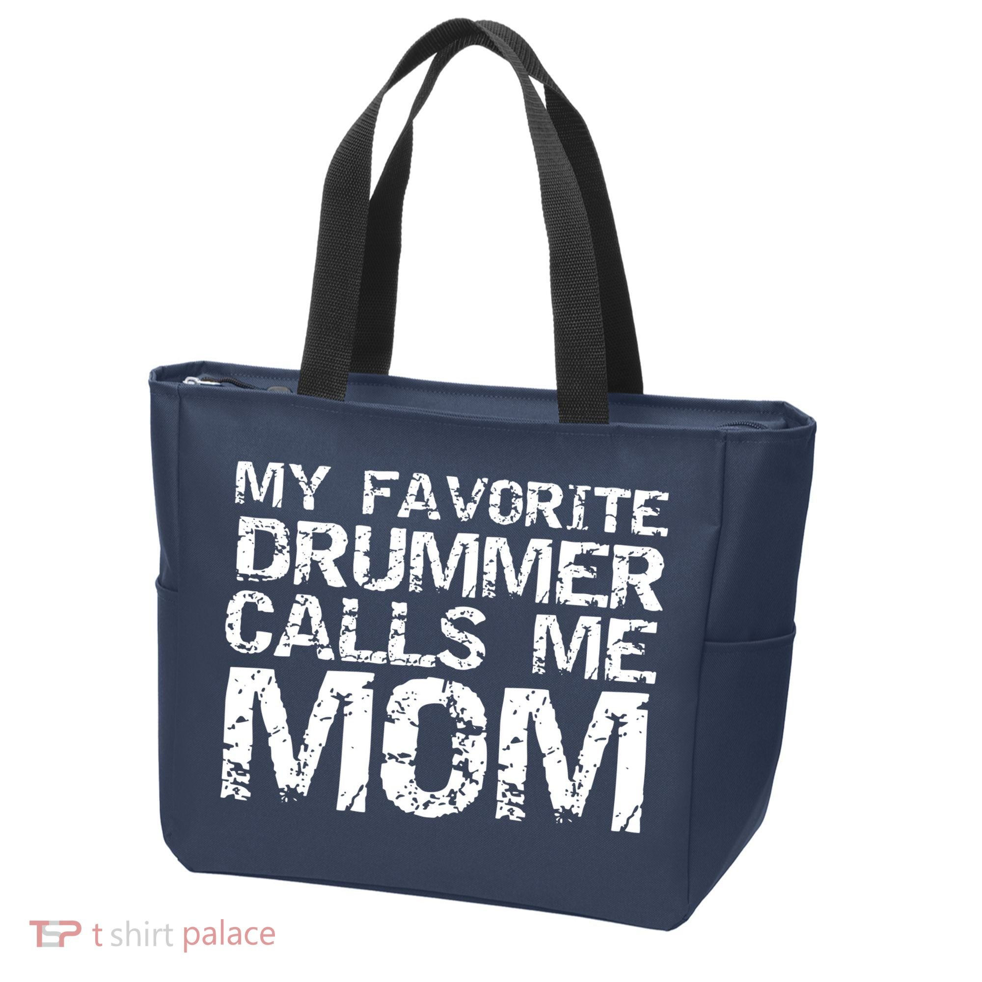 Marching Band Drumline Mom My Favorite Drummer Calls Me Mom Tote Bag