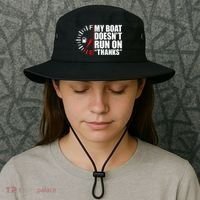 My Boat DoesnT Run On Thanks Boat Owners Bucket Hat thumb 3