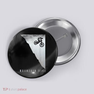 Mountain Bike Downhill MTB Biking Vintage Biker Gift Men Button