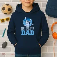 Marching Band Drum Major Drumline Dad Kids Hoodie thumb 2