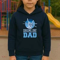 Marching Band Drum Major Drumline Dad Kids Hoodie thumb 3