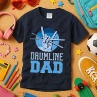 Marching Band Drum Major Drumline Dad Kids T-Shirt thumb 3