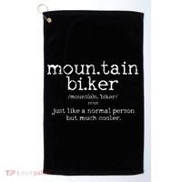 Mountain Biker Definition Funny MTB Downhill Biking Gift Golf Towel thumb 0