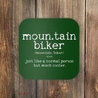Mountain Biker Definition Funny MTB Downhill Biking Gift Coaster thumb 0