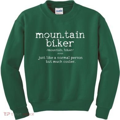 Mountain Biker Definition Funny MTB Downhill Biking Gift Kids Sweatshirt