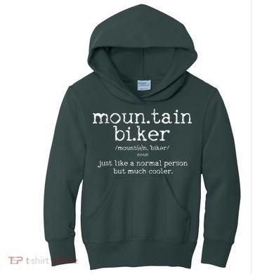 Mountain Biker Definition Funny MTB Downhill Biking Gift Kids Hoodie