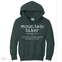 Mountain Biker Definition Funny MTB Downhill Biking Gift Kids Hoodie thumb 0