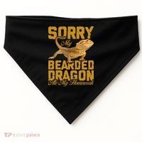 My Bearded Dragon Ate My Homework Bearded Dragon USA-Made Doggie Bandana thumb 0