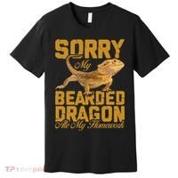 My Bearded Dragon Ate My Homework Bearded Dragon Premium T-Shirt thumb 0