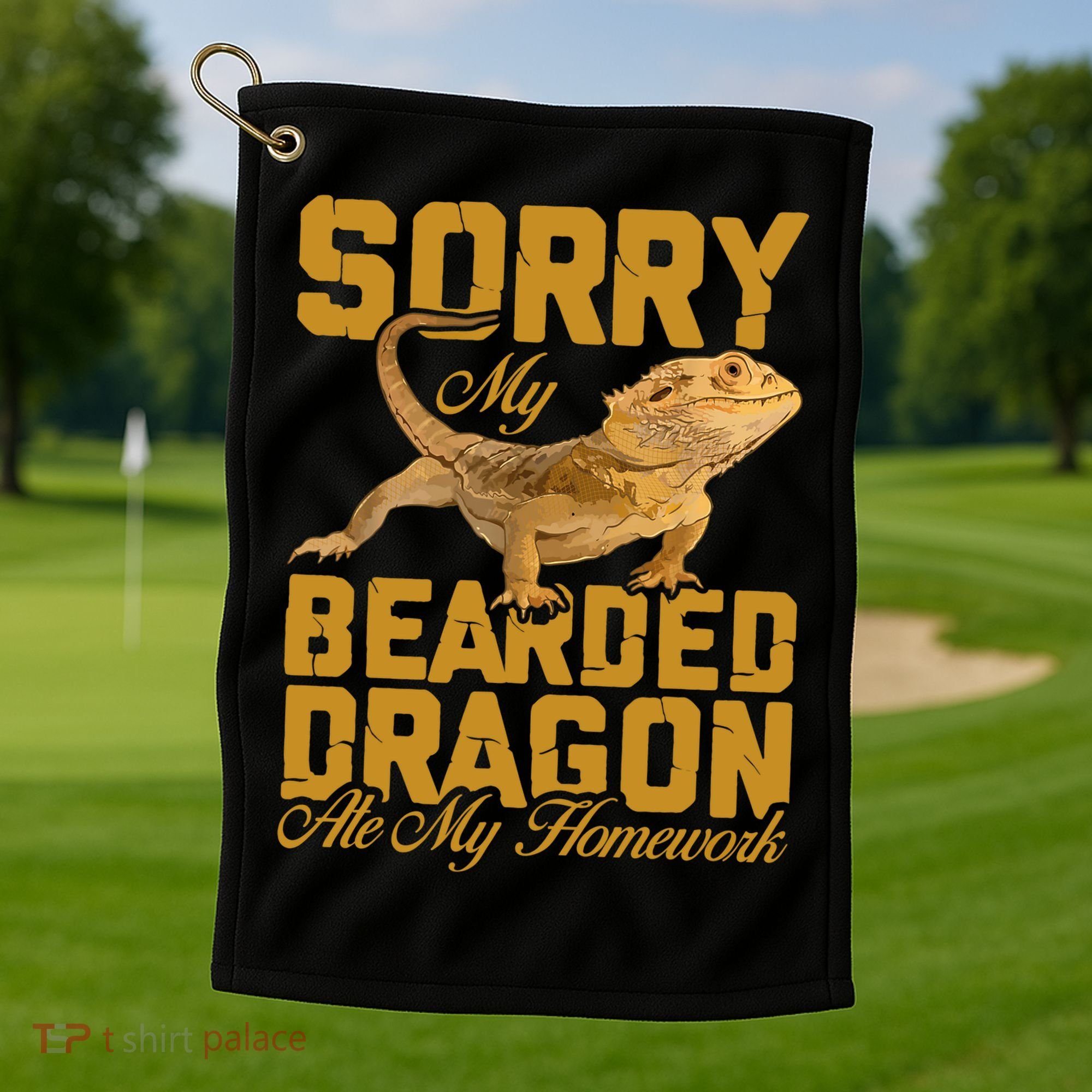 My Bearded Dragon Ate My Homework Bearded Dragon Golf Towel