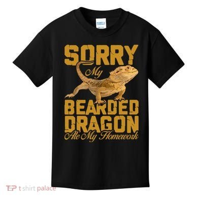 My Bearded Dragon Ate My Homework Bearded Dragon Kids T-Shirt
