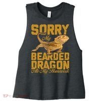 My Bearded Dragon Ate My Homework Bearded Dragon Women's Racerback Cropped Tank thumb 0
