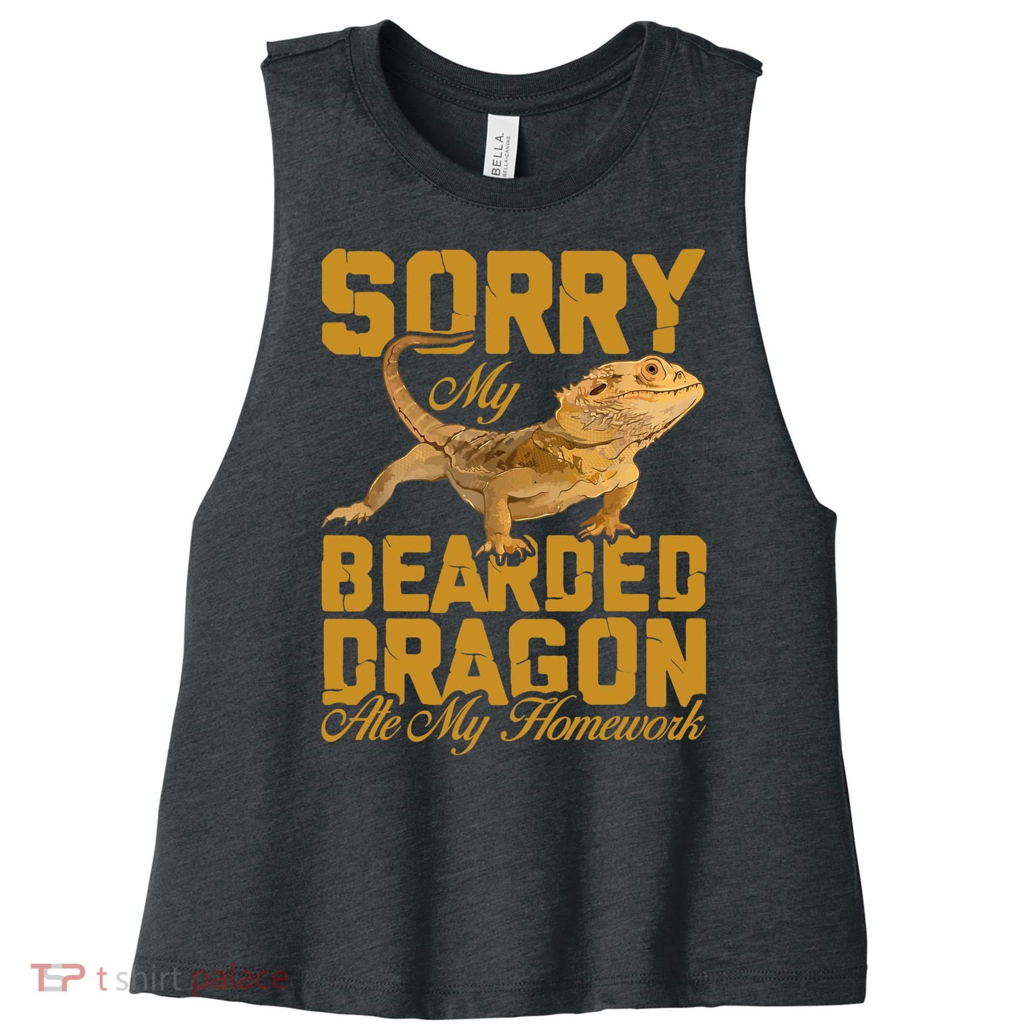 My Bearded Dragon Ate My Homework Bearded Dragon Women's Racerback Cropped Tank