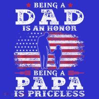 Mens Being Dad Is An Honor Being Papa Is Priceless USA Flag Kids Sweatshirt thumb 2