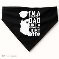 Mens Bearded Dad Shirt Funny Beard Humor Father's Day Gift Idea USA-Made Doggie Bandana thumb 0