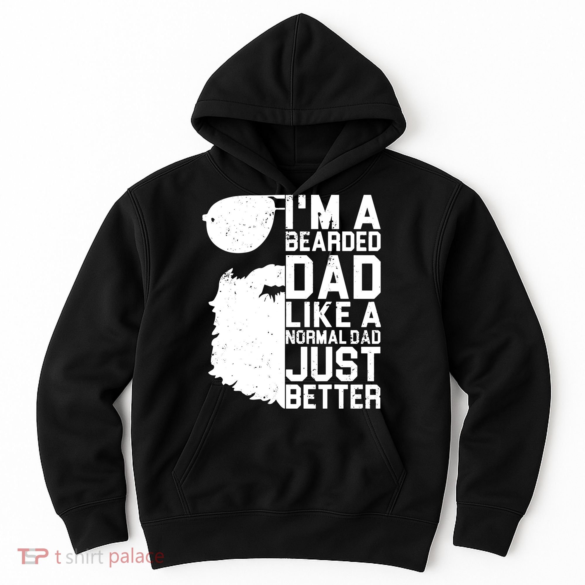 Mens Bearded Dad Shirt Funny Beard Humor Father's Day Gift Idea Hoodie