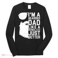 Mens Bearded Dad Shirt Funny Beard Humor Father's Day Gift Idea Long Sleeve Shirt thumb 0