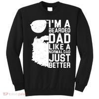 Mens Bearded Dad Shirt Funny Beard Humor Father's Day Gift Idea Sweatshirt thumb 0
