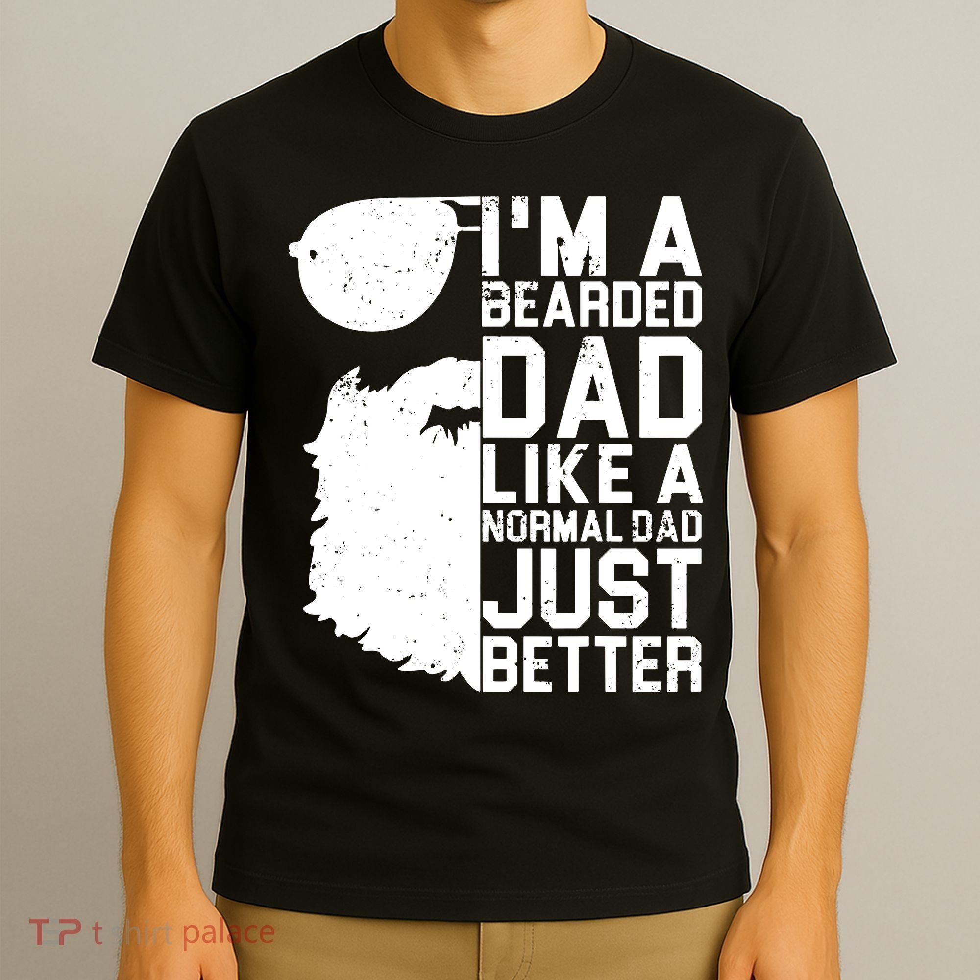 Mens Bearded Dad Shirt Funny Beard Humor Father's Day Gift Idea T-Shirt