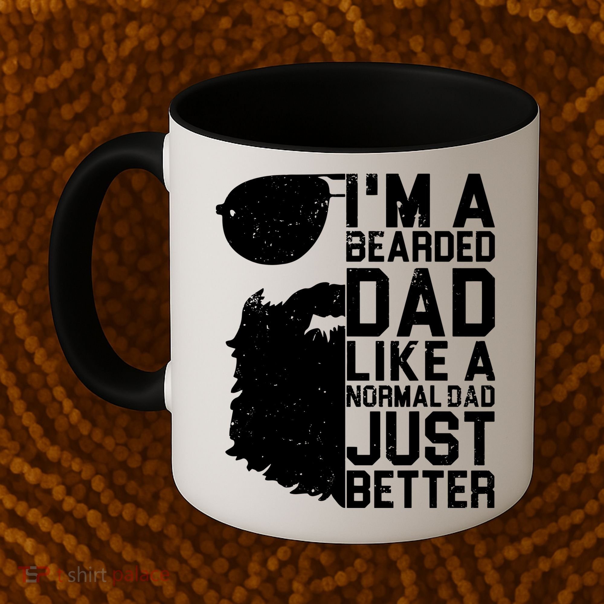 Mens Bearded Dad Shirt Funny Beard Humor Father's Day Gift Idea Coffee Mug