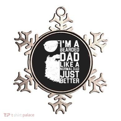 Mens Bearded Dad Shirt Funny Beard Humor Father's Day Gift Idea Ornament