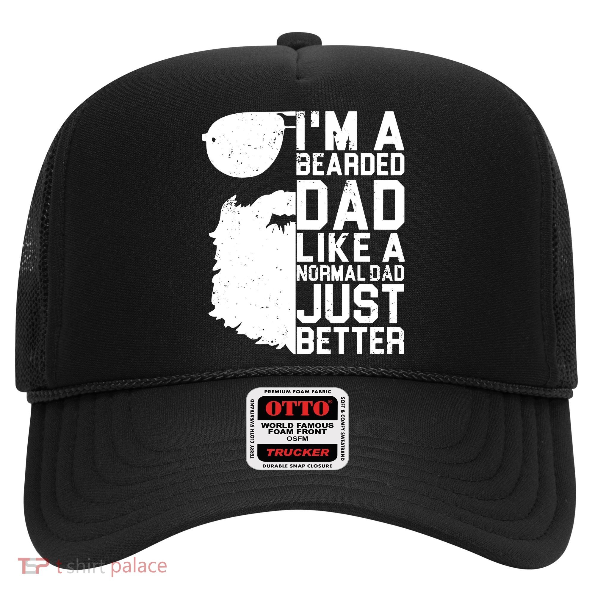Mens Bearded Dad Shirt Funny Beard Humor Father's Day Gift Idea Hat