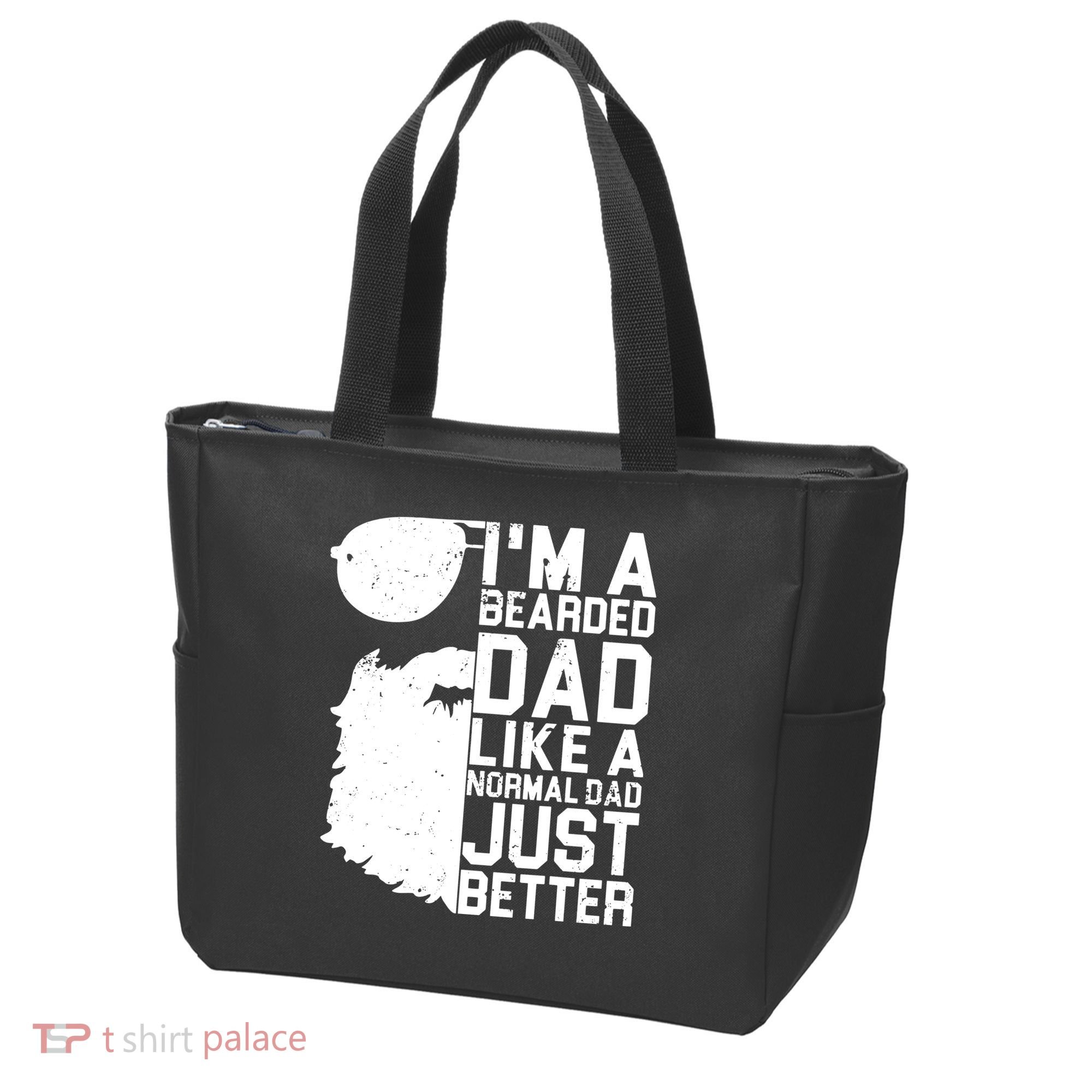 Mens Bearded Dad Shirt Funny Beard Humor Father's Day Gift Idea Tote Bag