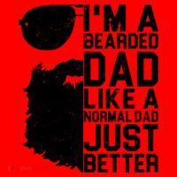 Mens Bearded Dad Shirt Funny Beard Humor Father's Day Gift Idea Santa Hat thumb 1