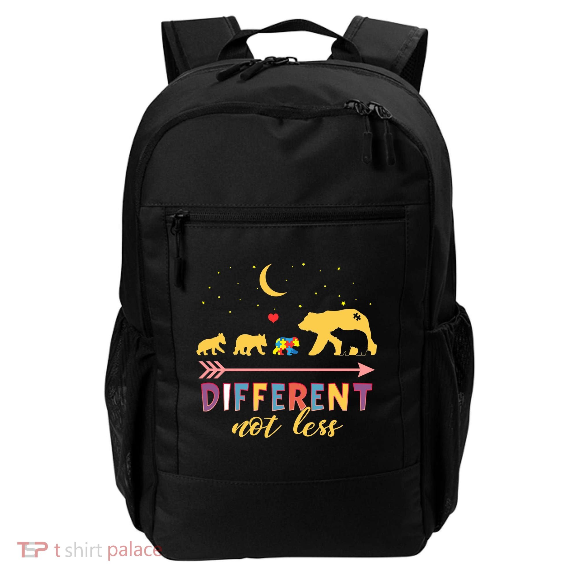 Mama Bear Different Not Less Autism Awareness Backpack