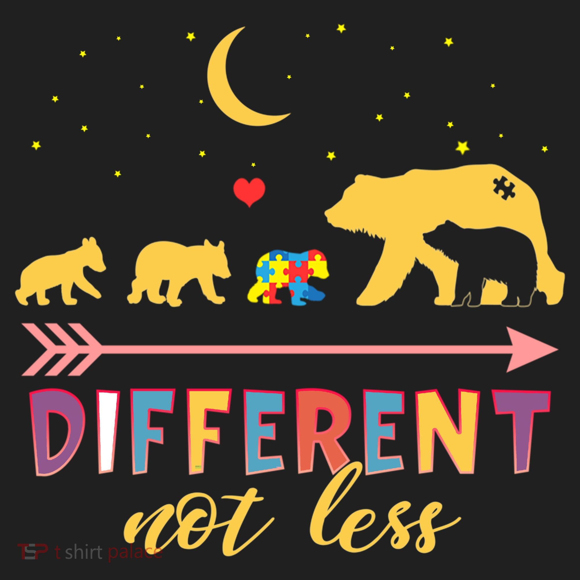 Mama Bear Different Not Less Autism Awareness Tumbler